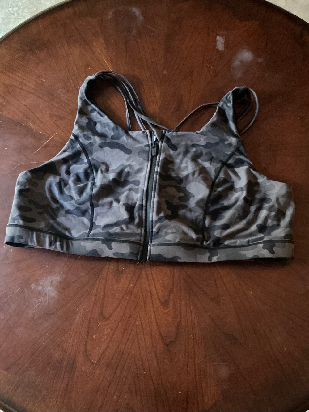 torrid - Olive Camo Front-Zip Sports Bra
